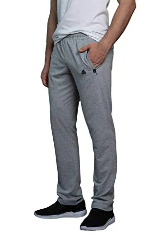 SCR SPORTSWEAR Men's Workout Activewear Pants Athletic Sweatpants Long Inseam 30L 32L 34L 36L 38L (34W X 34L, Light Grey Heather-K434)