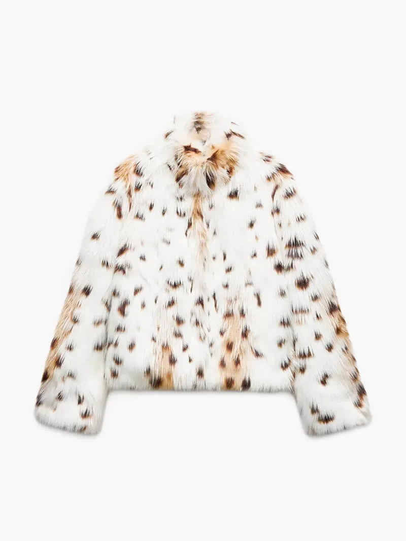 Selina | Leopard Print Fur Jacket