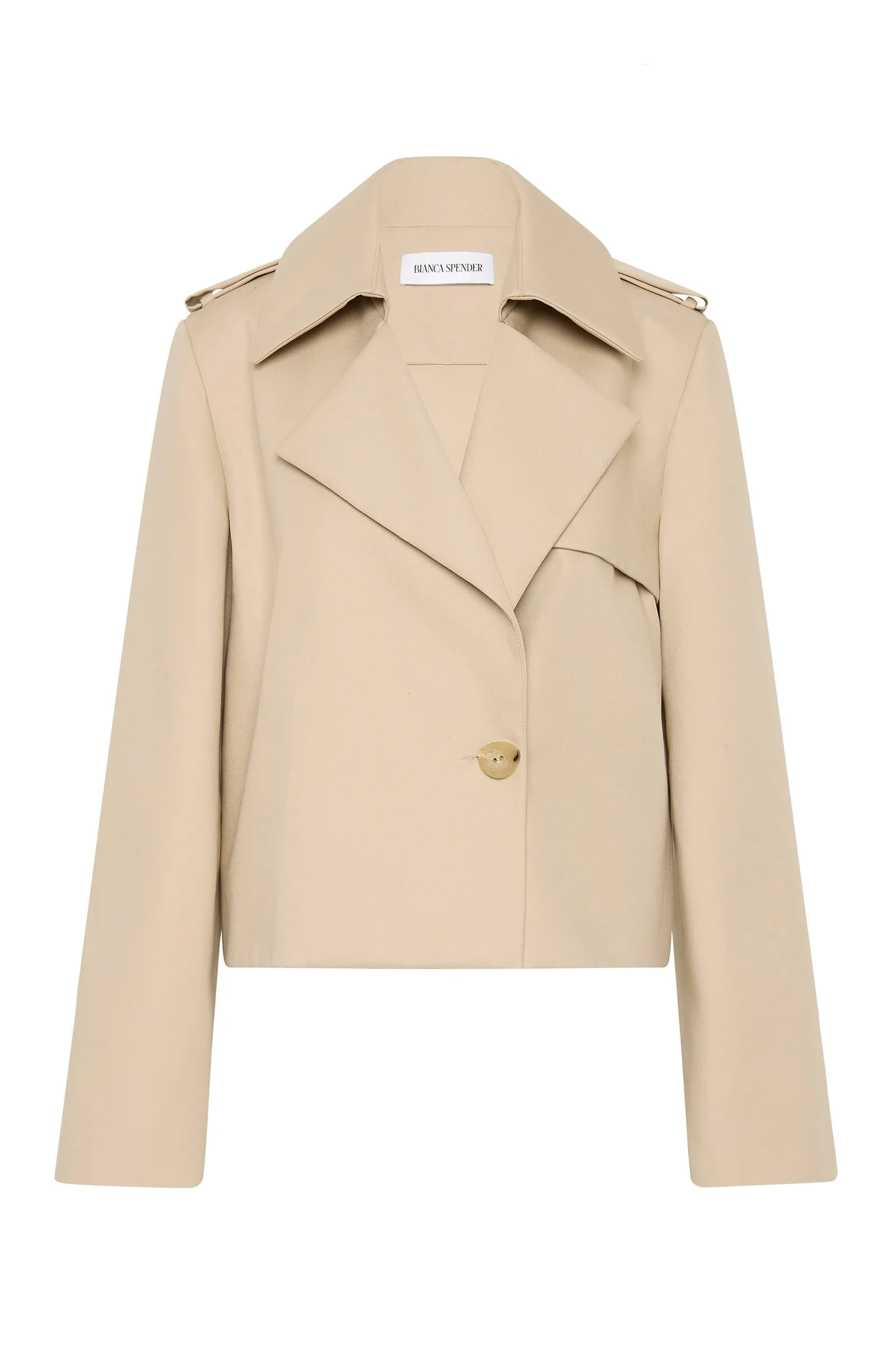 SHELL COTTON ELLIPSIS TRENCH
