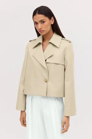 SHELL COTTON ELLIPSIS TRENCH