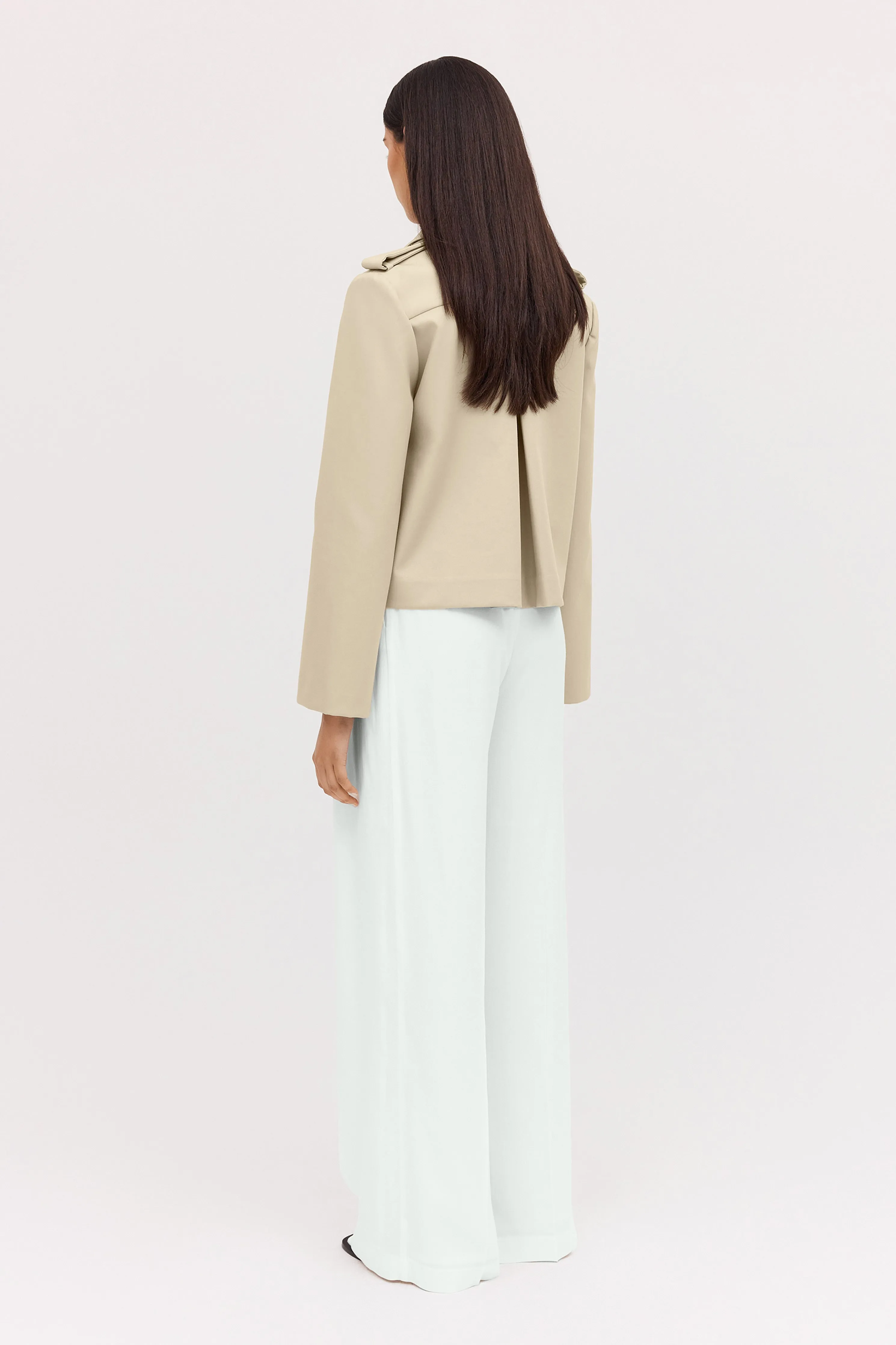 SHELL COTTON ELLIPSIS TRENCH