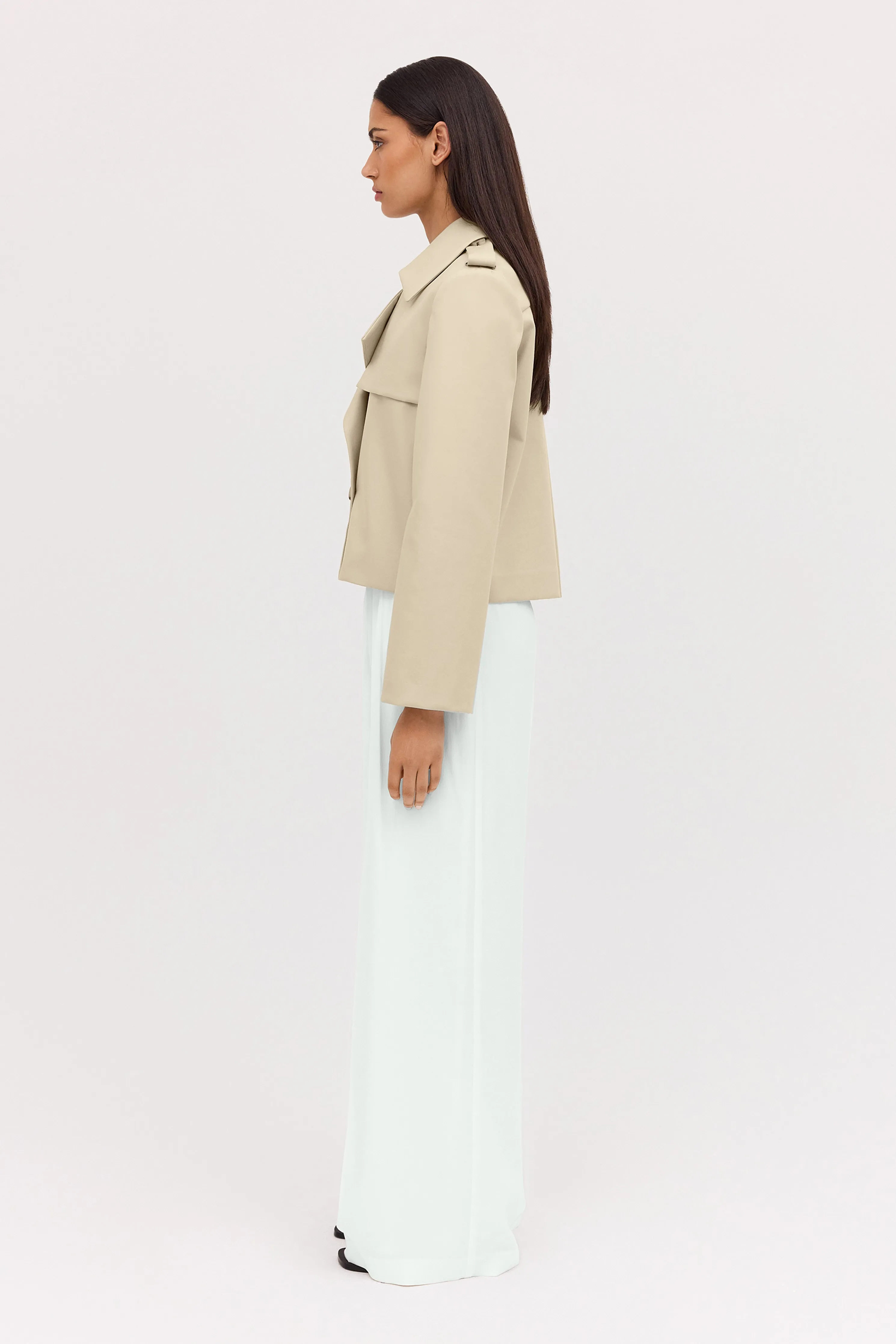 SHELL COTTON ELLIPSIS TRENCH