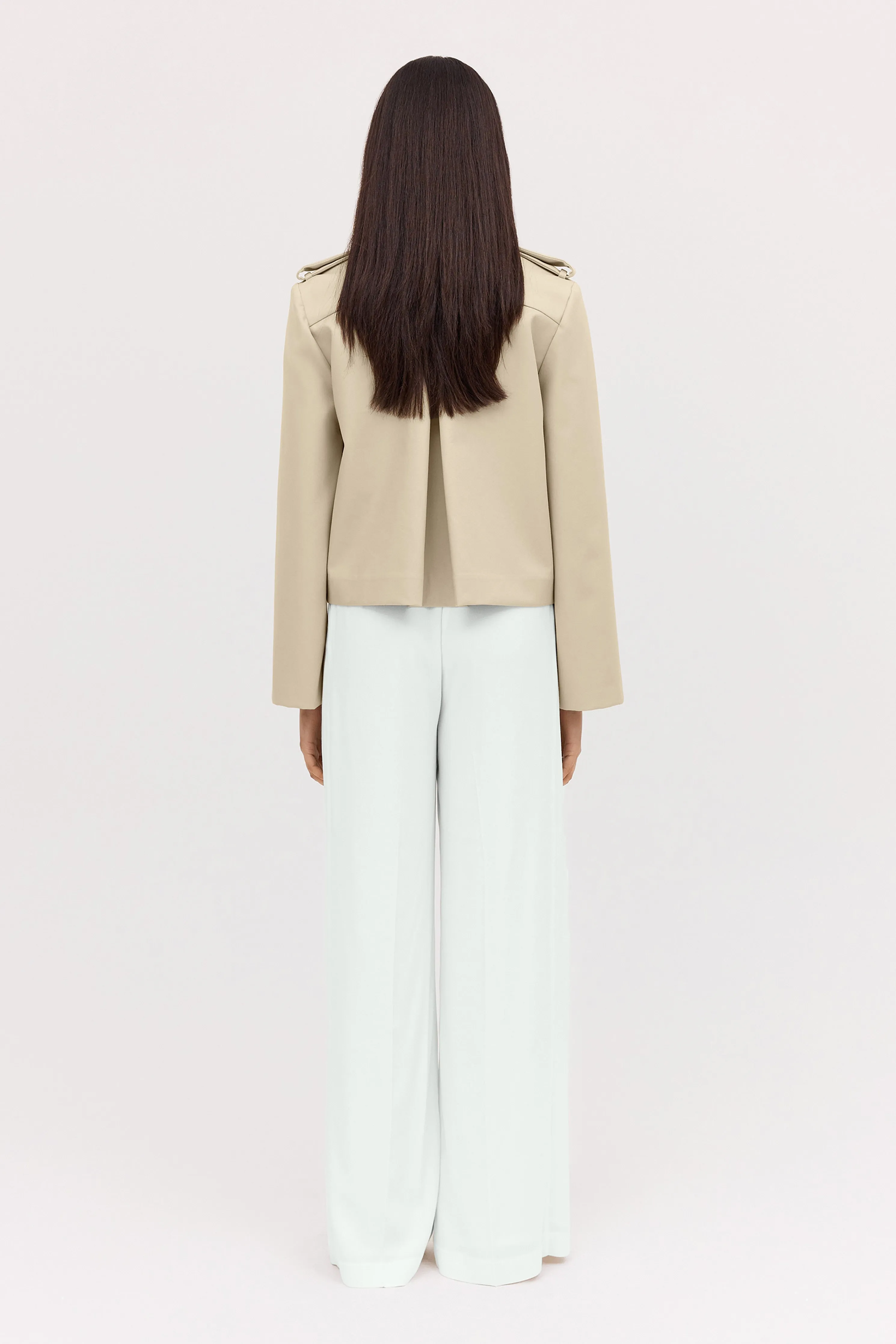 SHELL COTTON ELLIPSIS TRENCH