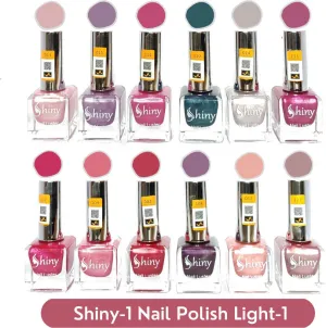 Shiny Light- 1 Nail Polish Shiny- 1 (Pack of 12, 9.9ML Each)
