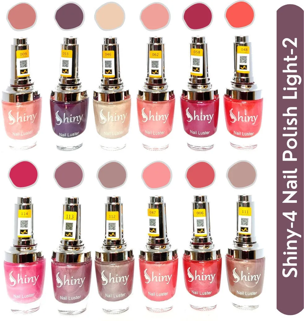 Shiny Light- 2 Nail Polish Shiny-  4 (Pack of 12, 9.9ML Each)