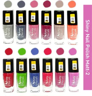 Shiny Matt- 2 Nail Polish Shiny- 2 (Pack of 12, 9.9ML Each)