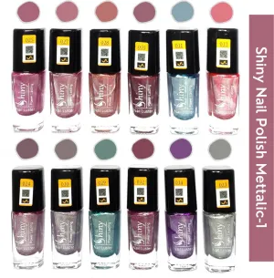 Shiny Mattalic- 1 Nail Polish Shiny- 2 (Pack of 12, 9.9ML Each)