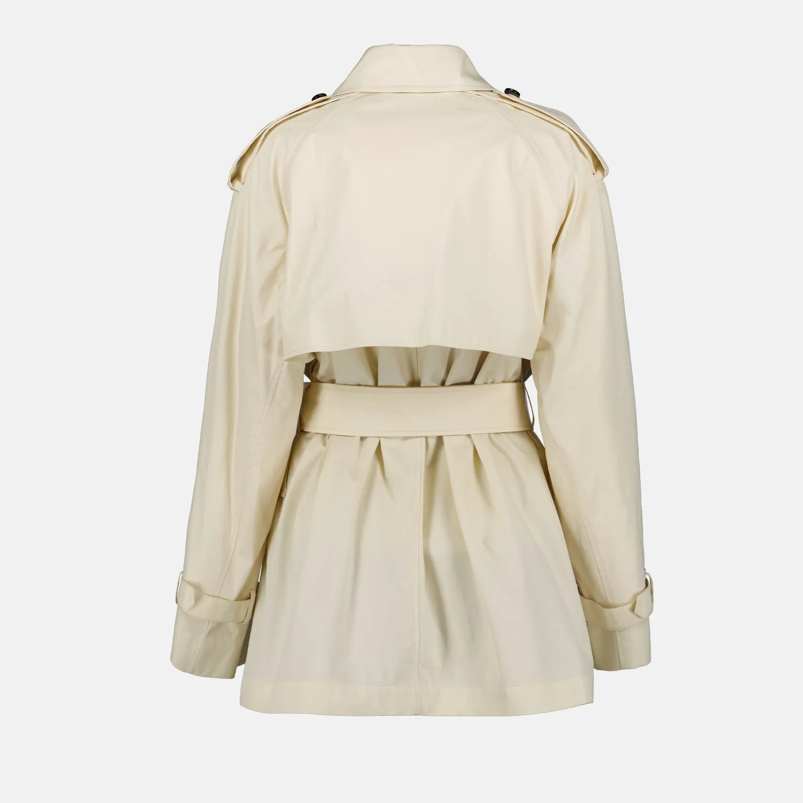 Short cream trench coat