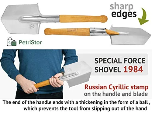 Shovel 1984 Special Forces Shovel Stainless Steel with Pouch