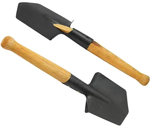 Shovel 1984 Steel Special Forces Shovel with Wood Handle