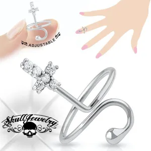 'Sign of the Cross' Adjustable Mid/Tow or Finger Ring (#adj008)