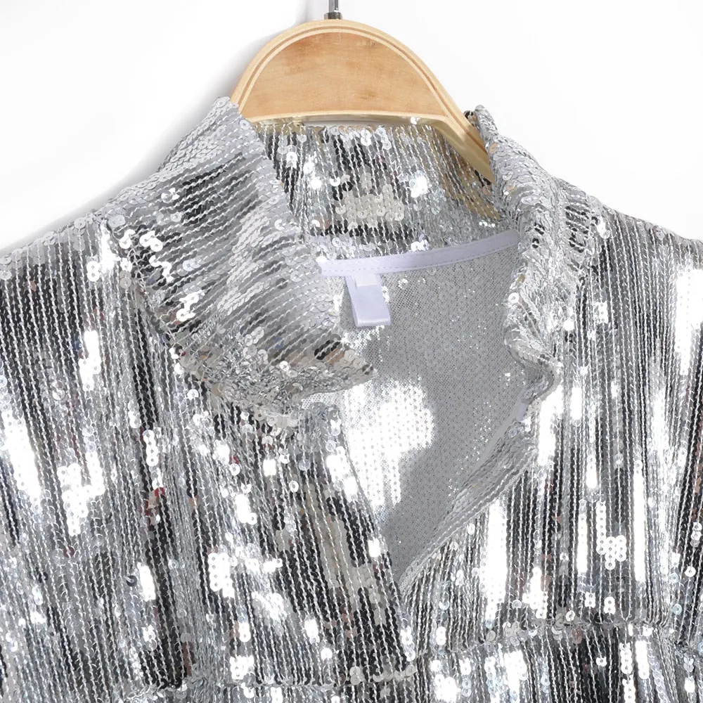 Silver Reflective Jacket Women Outwear