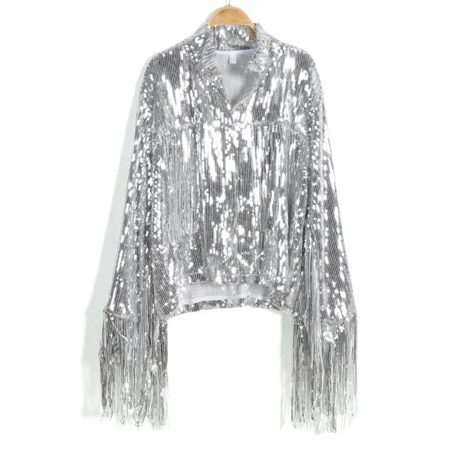 Silver Reflective Jacket Women Outwear