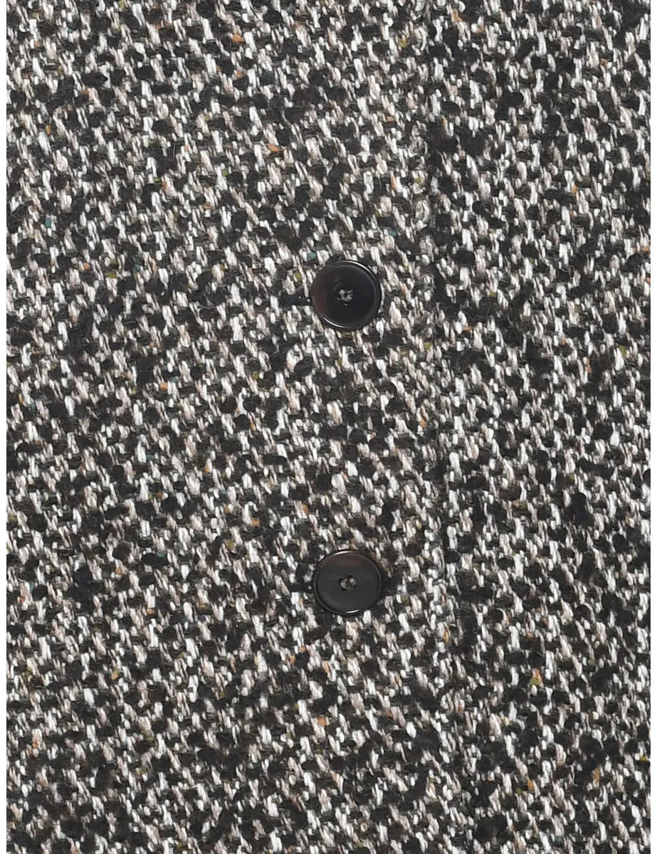 Single Breasted Wool Coat - S