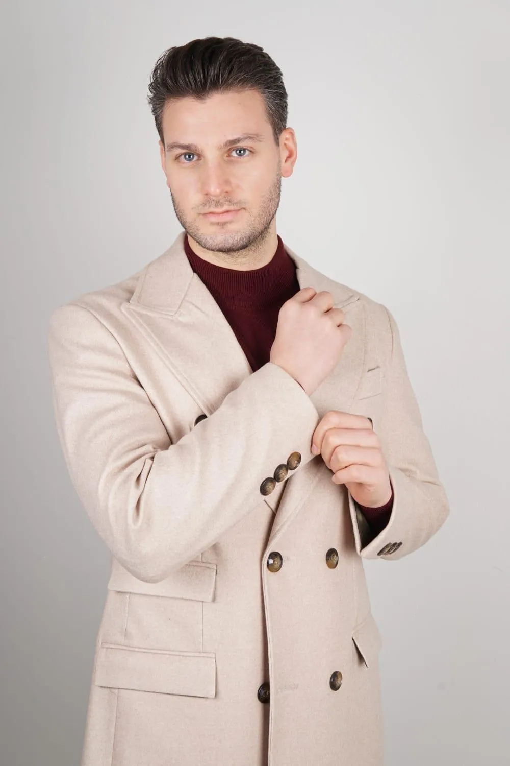 Slim Fit Double breasted wool Coat