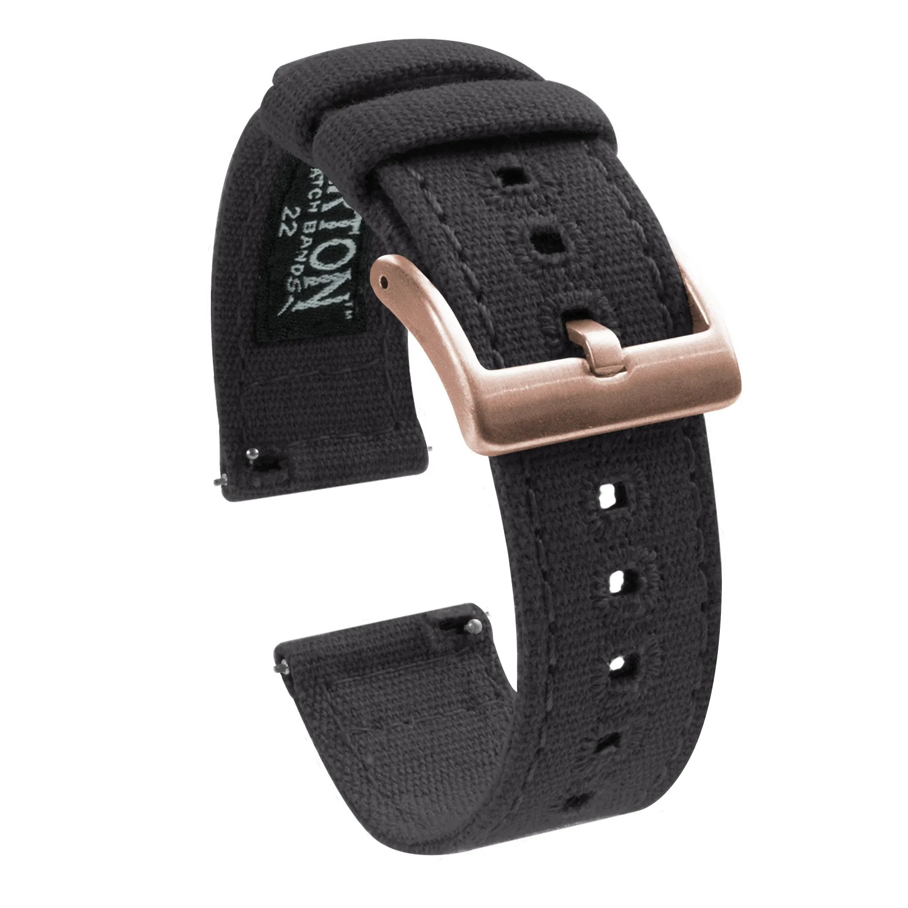 Smoke Grey Crafted Canvas Watch Band Long (24mm SALE)