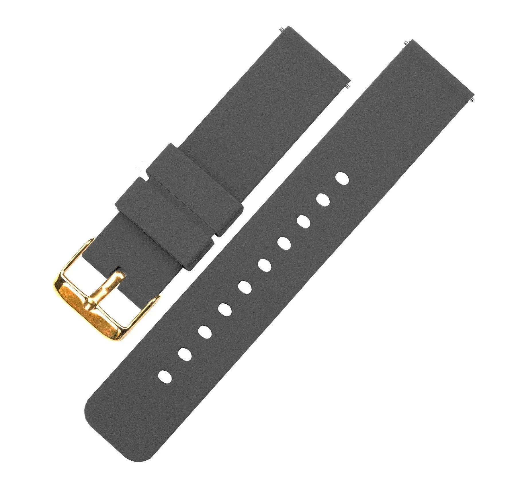 Smokey Grey Silicone Rubber Quick Release Watch Band (20mm, 22mm, 24mm SALE)