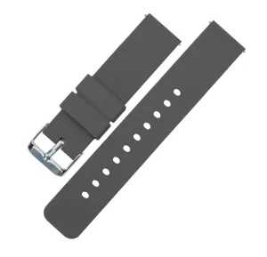 Smokey Grey Silicone Rubber Quick Release Watch Band
