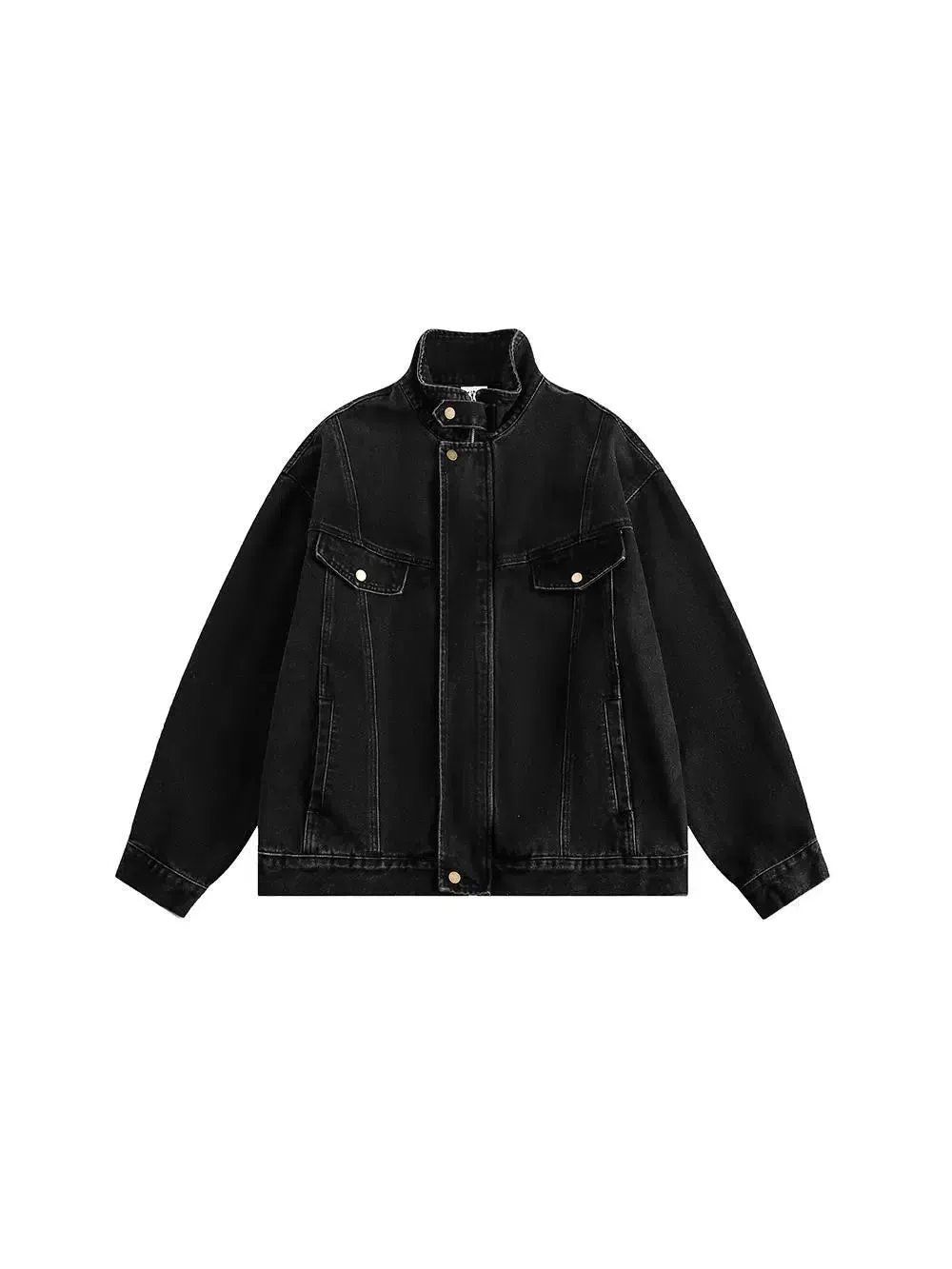 Snap Button Closure Denim Jacket