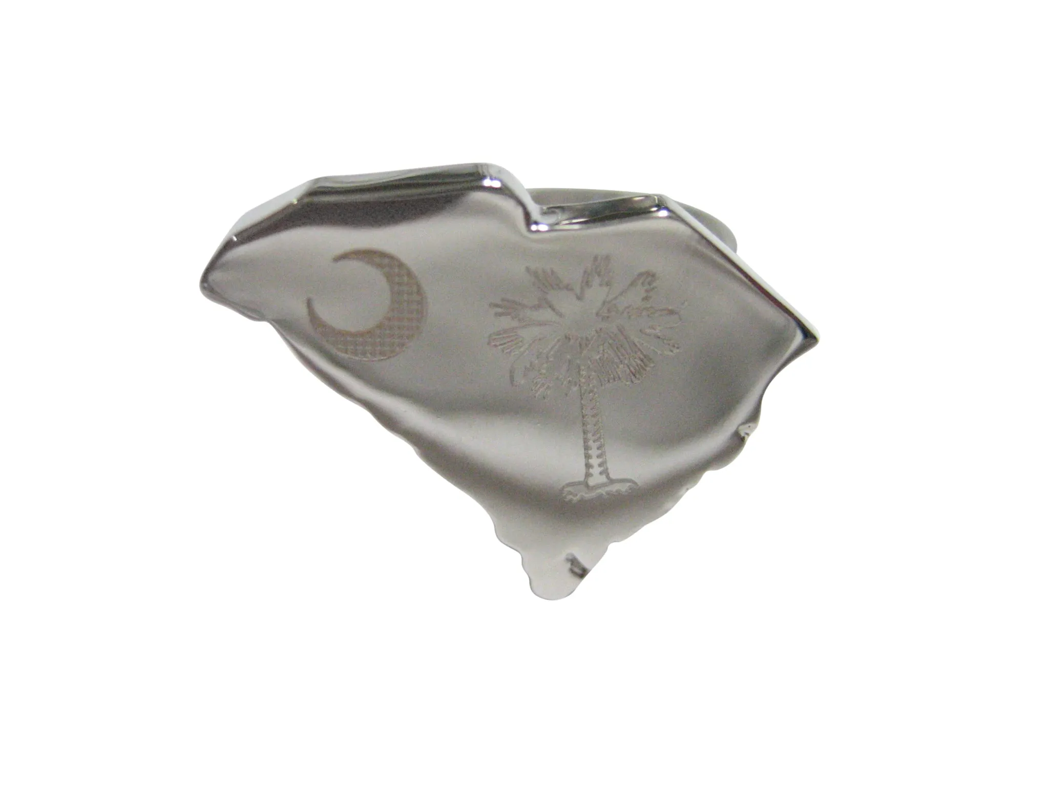 South Carolina State Map Shape and Flag Design Adjustable Size Fashion Ring