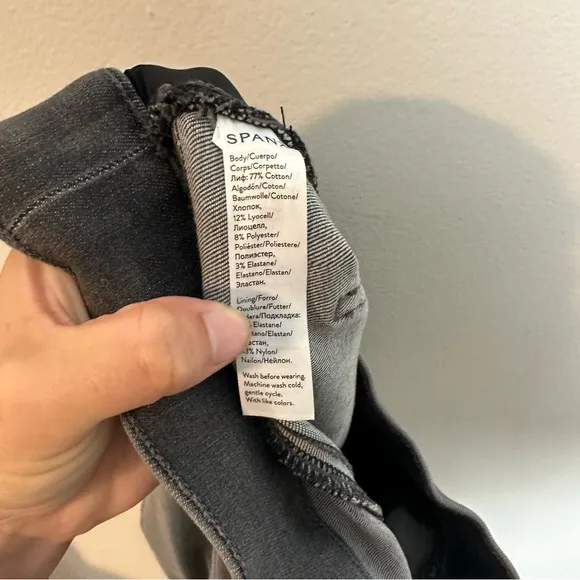 SPANX- Vintage Distressed Ankle Skinny Jeans Vintage Grey