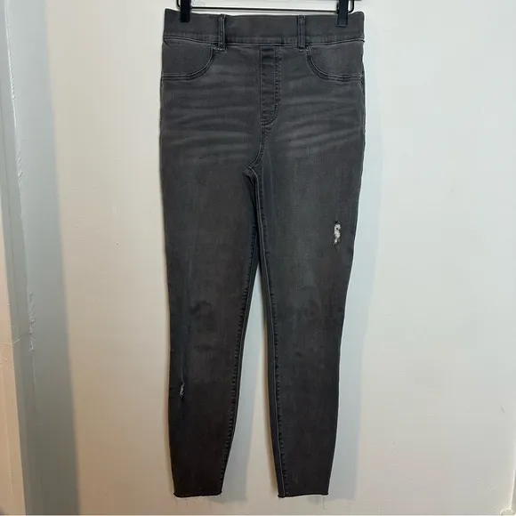SPANX- Vintage Distressed Ankle Skinny Jeans Vintage Grey