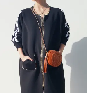 SPORTSLUXE  "NYC" Zipped Sweatshirt Abaya