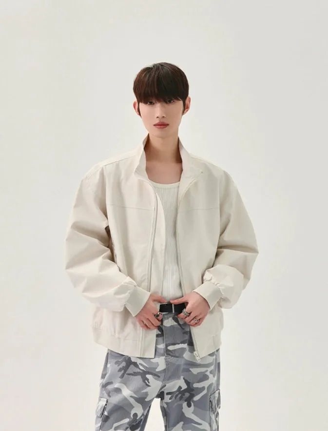 Stand Collar Baseball Jacket