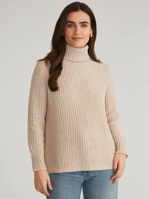 Stella: Shaker Stitch Turtleneck Sweater