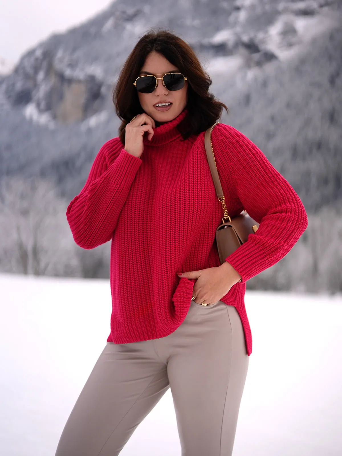 Stella: Shaker Stitch Turtleneck Sweater