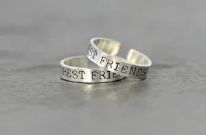 Sterling Silver Best friends toe ring set