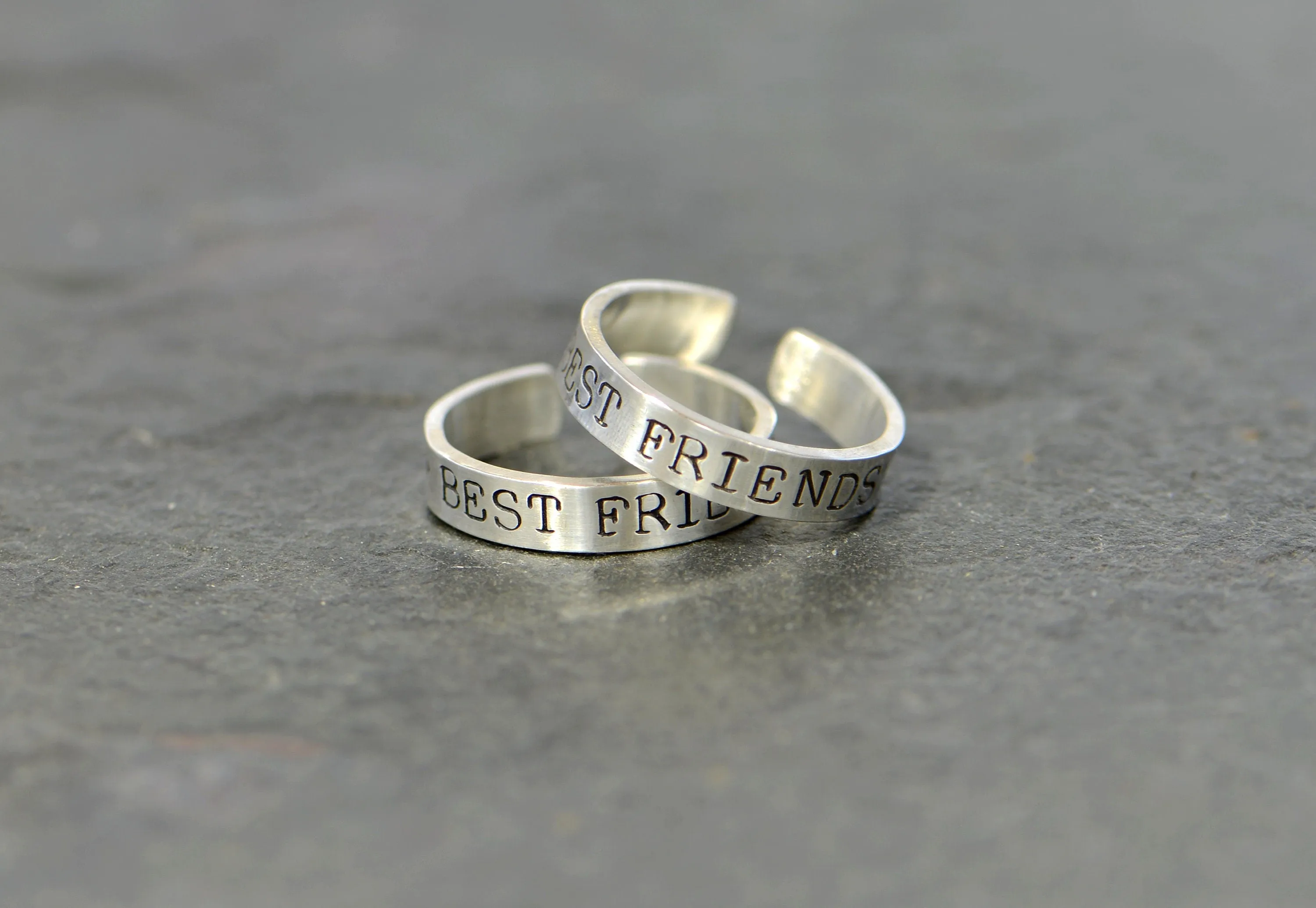 Sterling Silver Best friends toe ring set