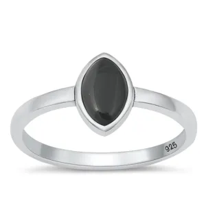 Sterling Silver Black Onyx Ring