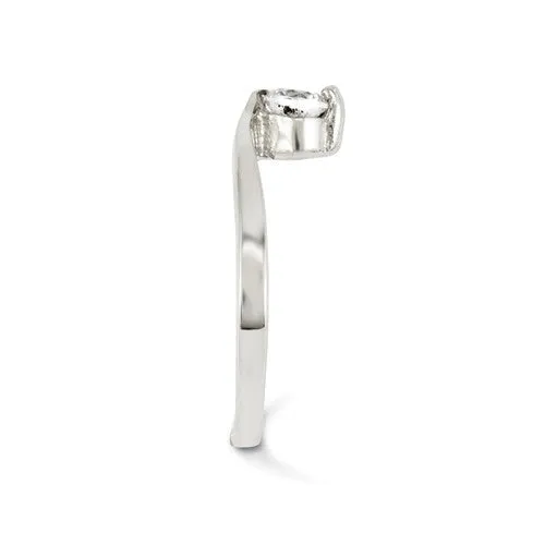 Sterling Silver CZ Stone Toe Ring