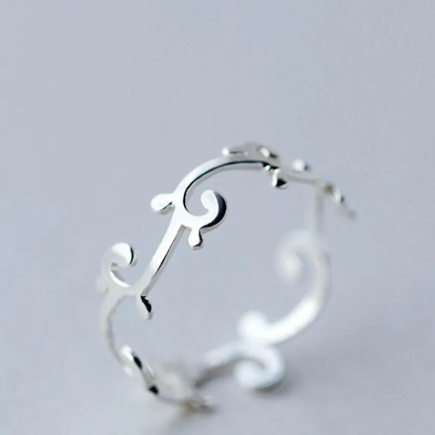 Sterling Silver Elvish Adjustable Toe Ring - 925
