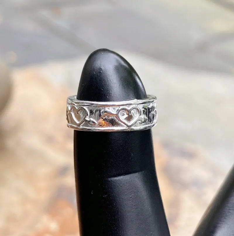 Sterling Silver Heart   Arrow Design Toe Ring