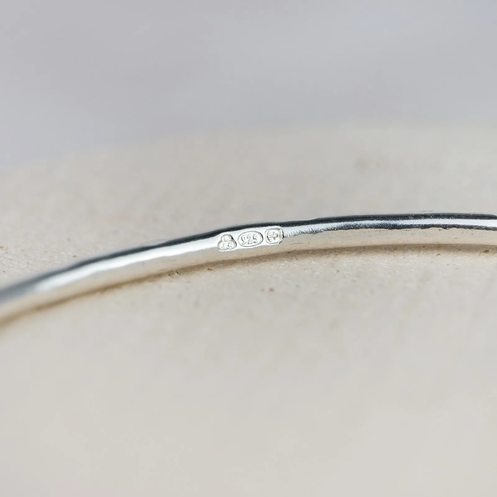 Sterling Silver Lace Texture Bangle