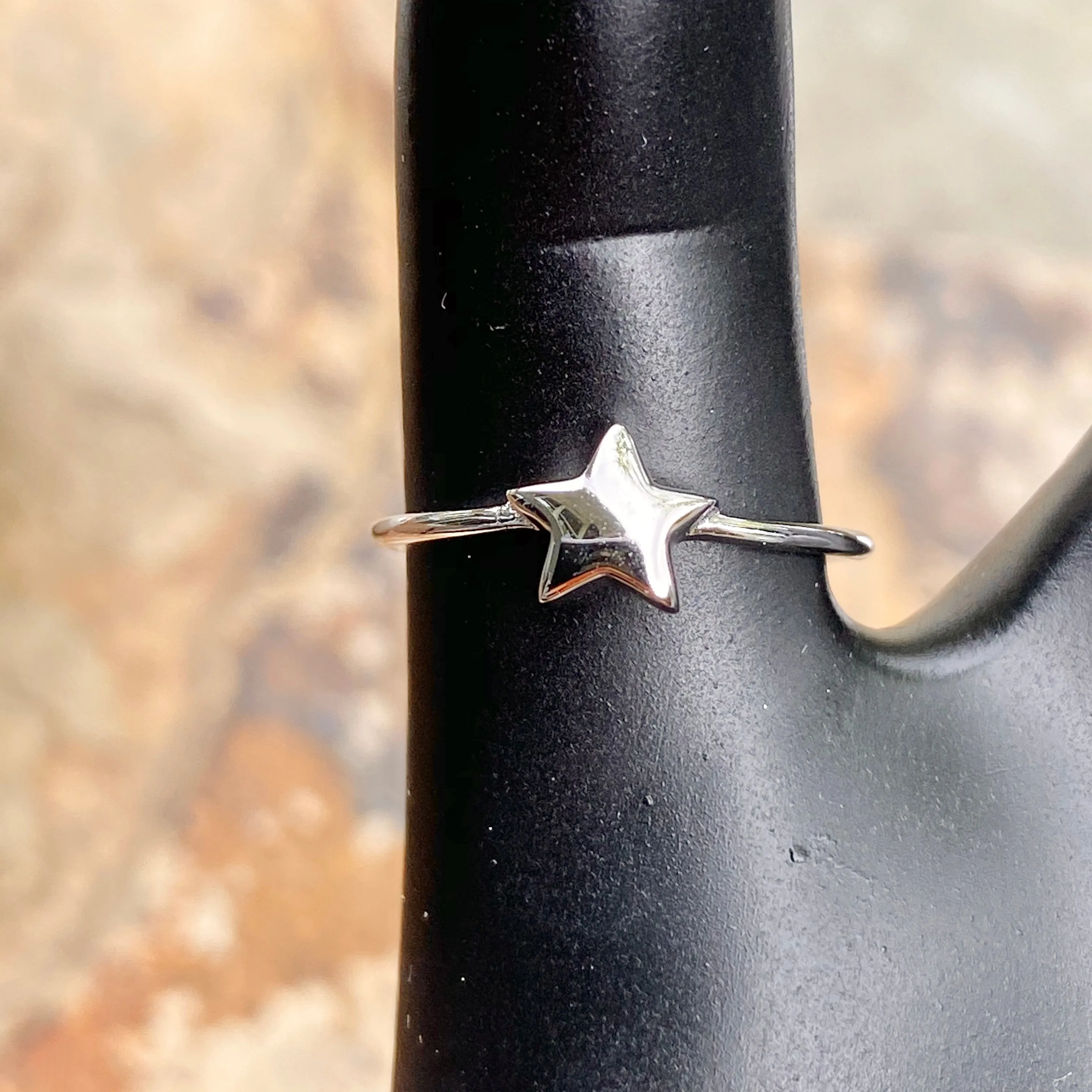 Sterling Silver Polished Star Charm Toe Ring