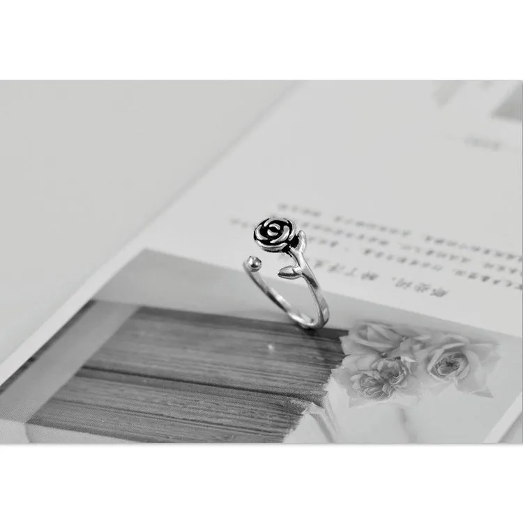 Sterling Silver Scarlet Rose Toe RIng - 925
