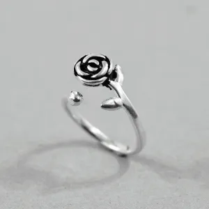 Sterling Silver Scarlet Rose Toe RIng - 925