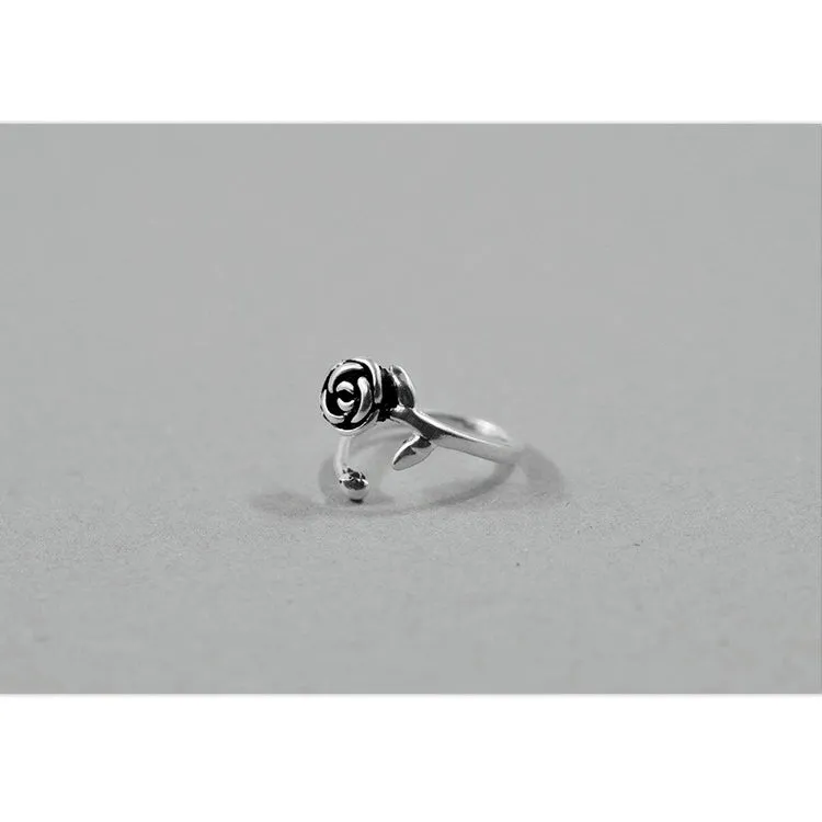 Sterling Silver Scarlet Rose Toe RIng - 925