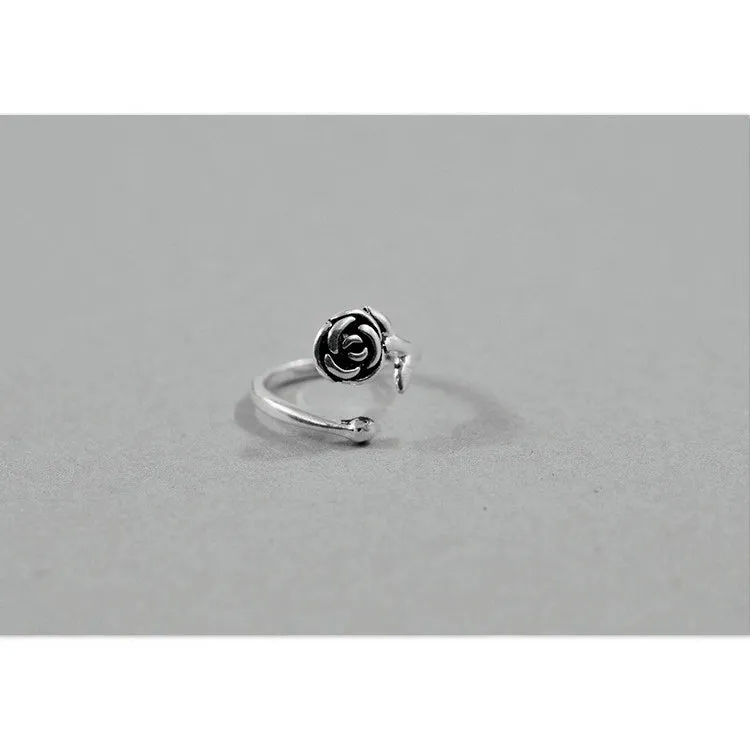 Sterling Silver Scarlet Rose Toe RIng - 925
