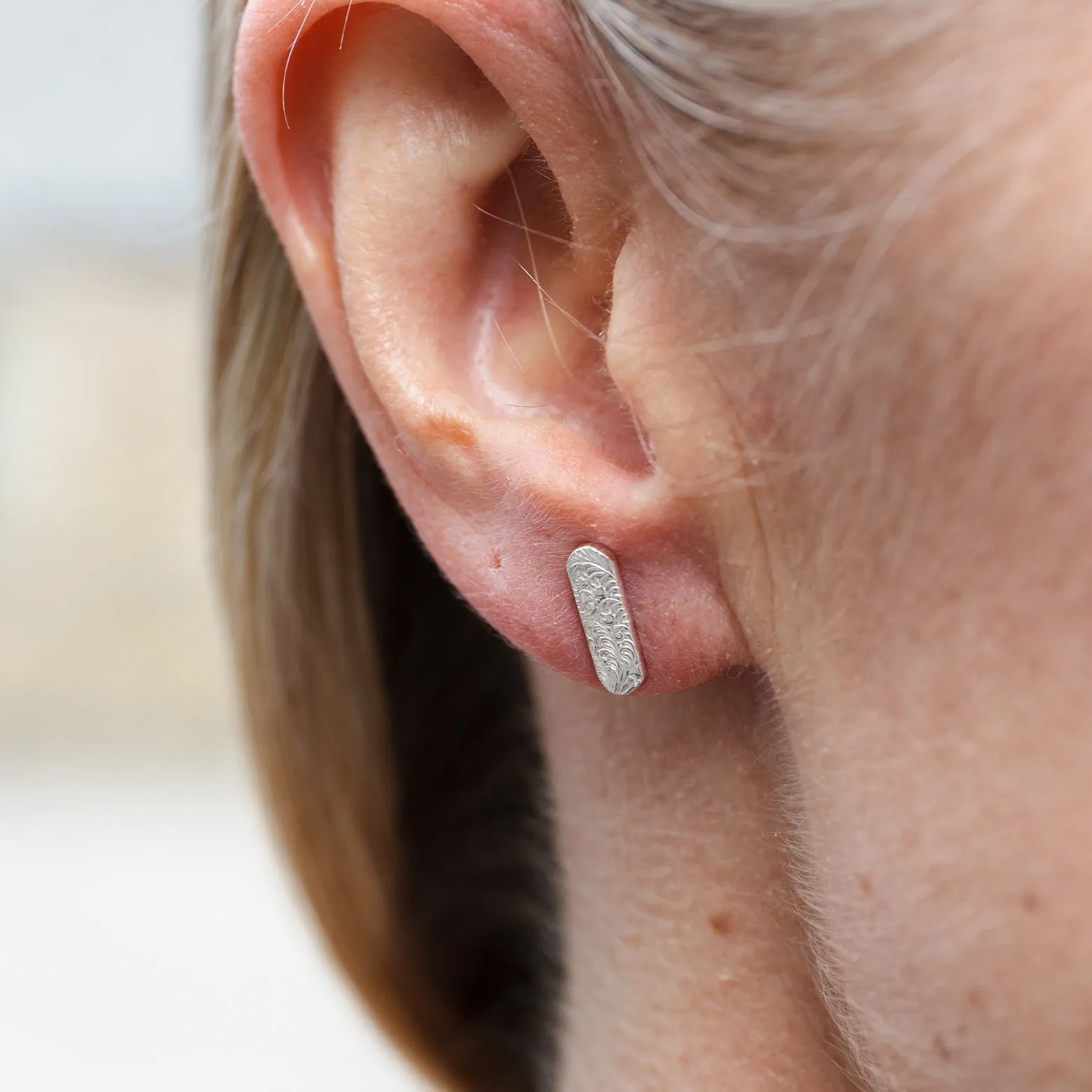 Sterling Silver Textured Studs - Capsule
