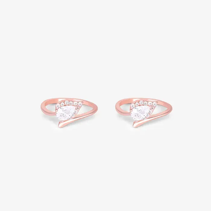 Stone Pointed Toe Rings