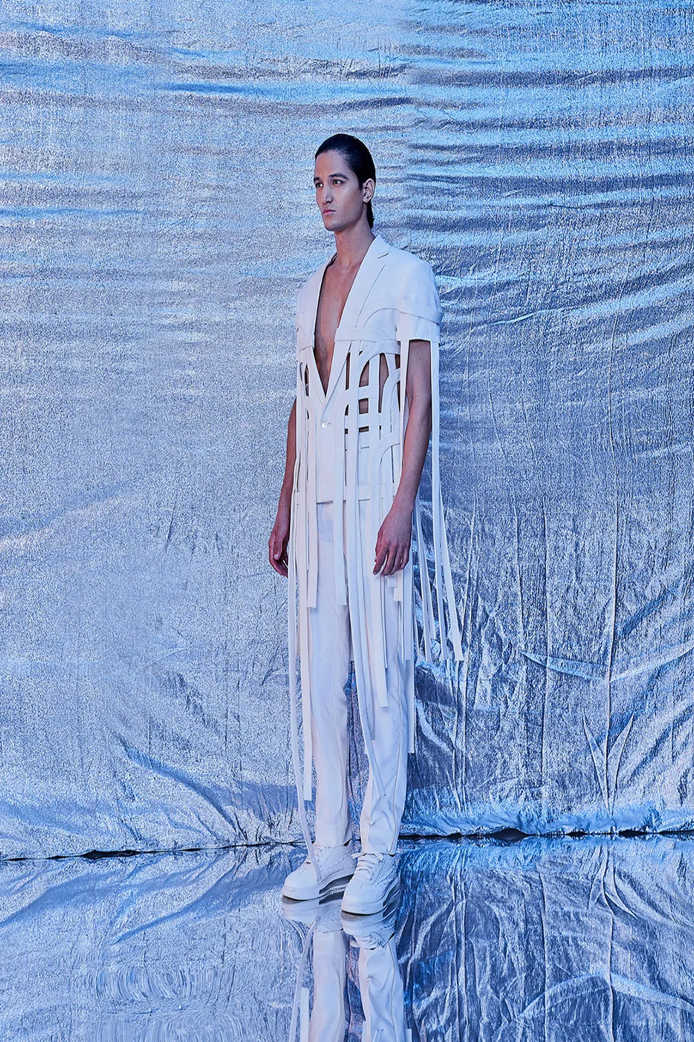 Streamline Moderne Fringed Trench