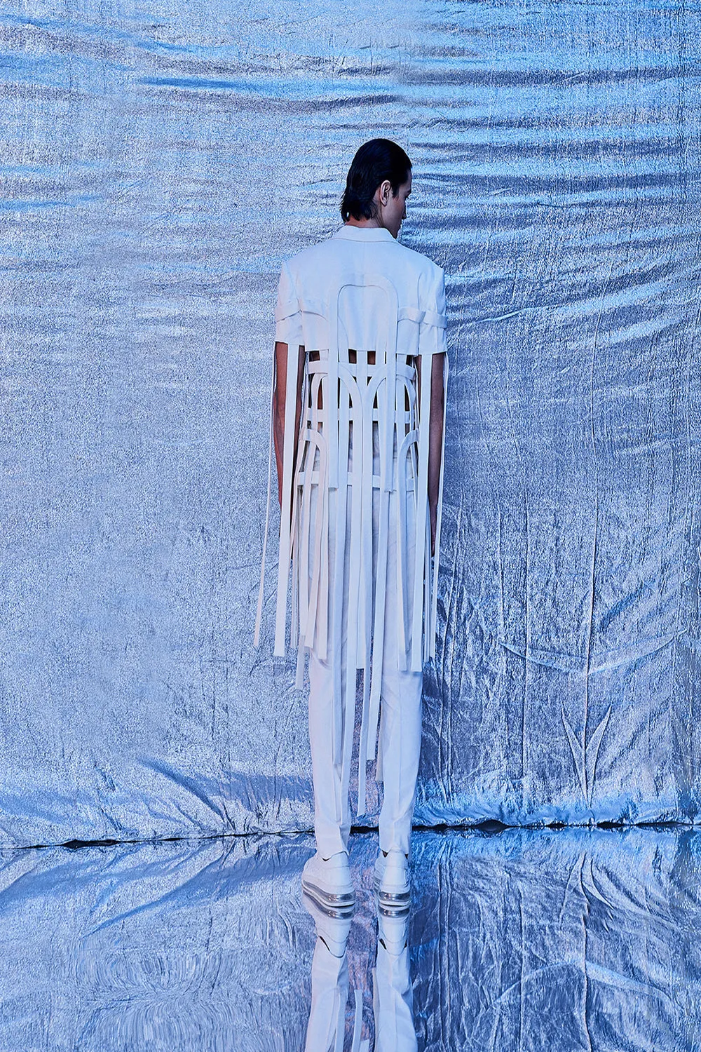 Streamline Moderne Fringed Trench