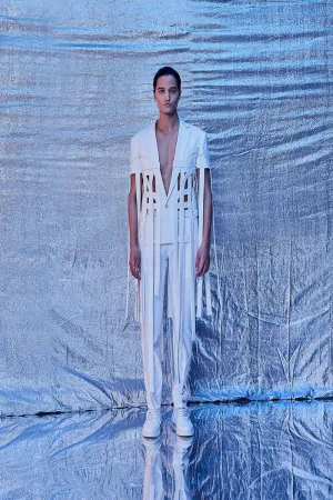 Streamline Moderne Fringed Trench