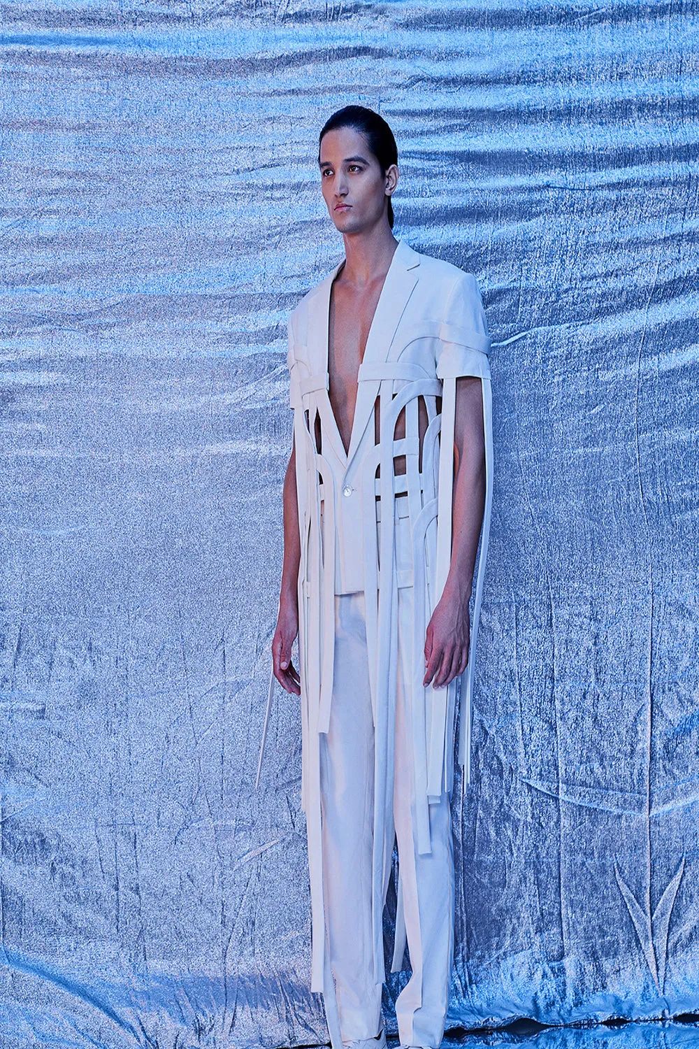 Streamline Moderne Fringed Trench