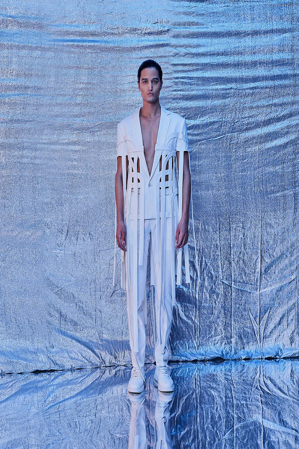 Streamline Moderne Fringed Trench