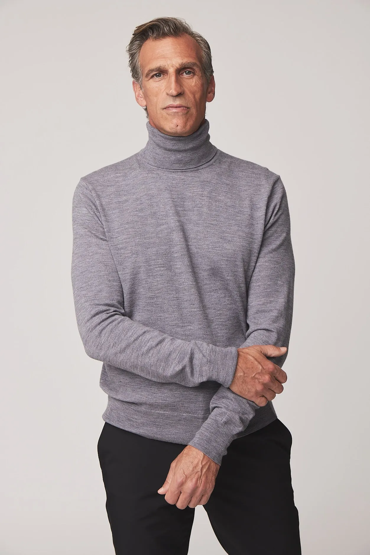 Stretch Merino Turtleneck